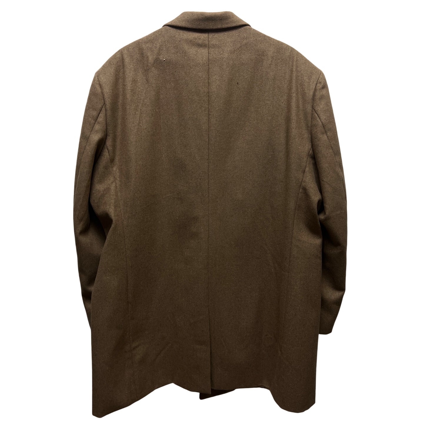 Coofandy Brown 3 Button Wool Feel Overcoat