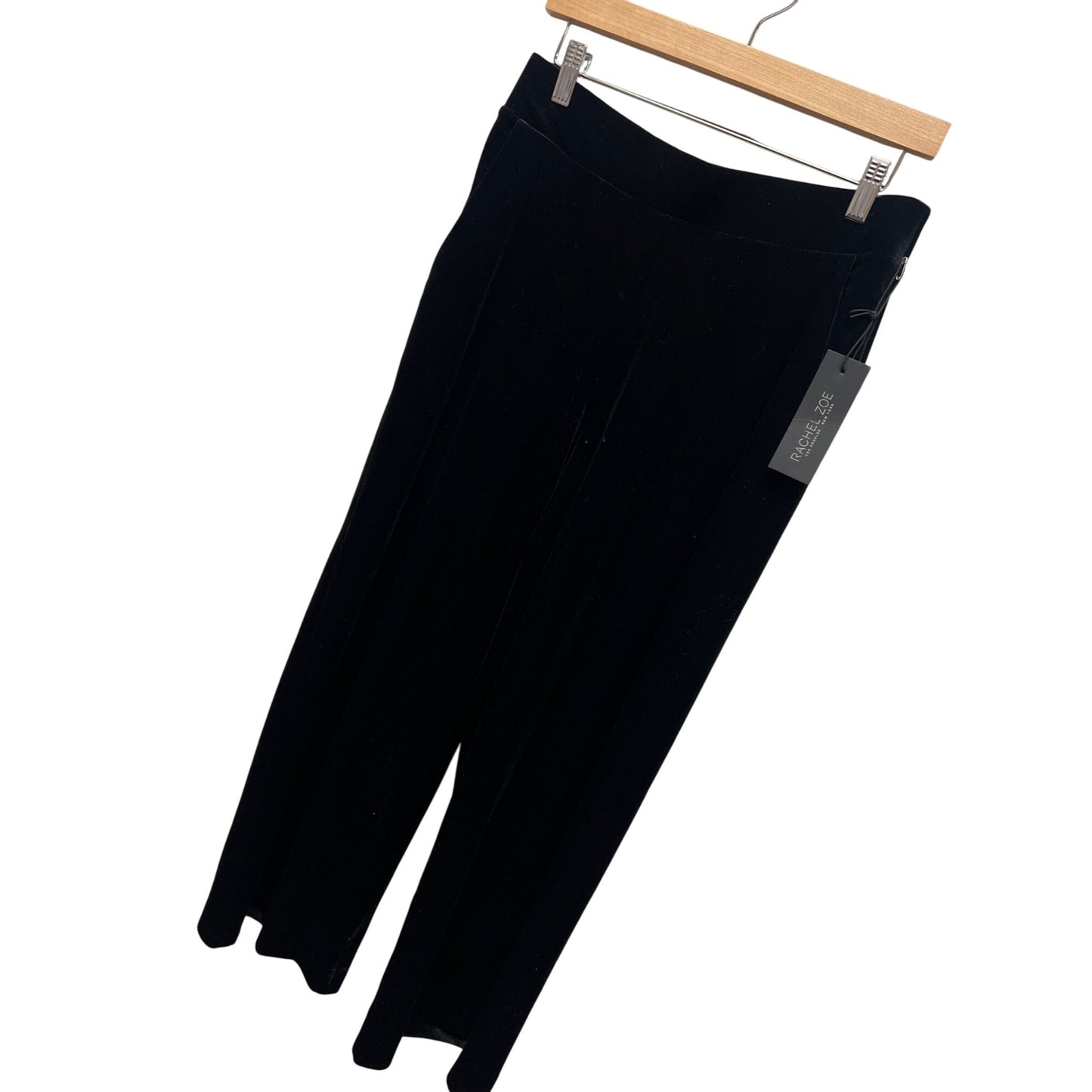 Rachel Zoe NWT Black Velvet Straight Leg Trouser pants