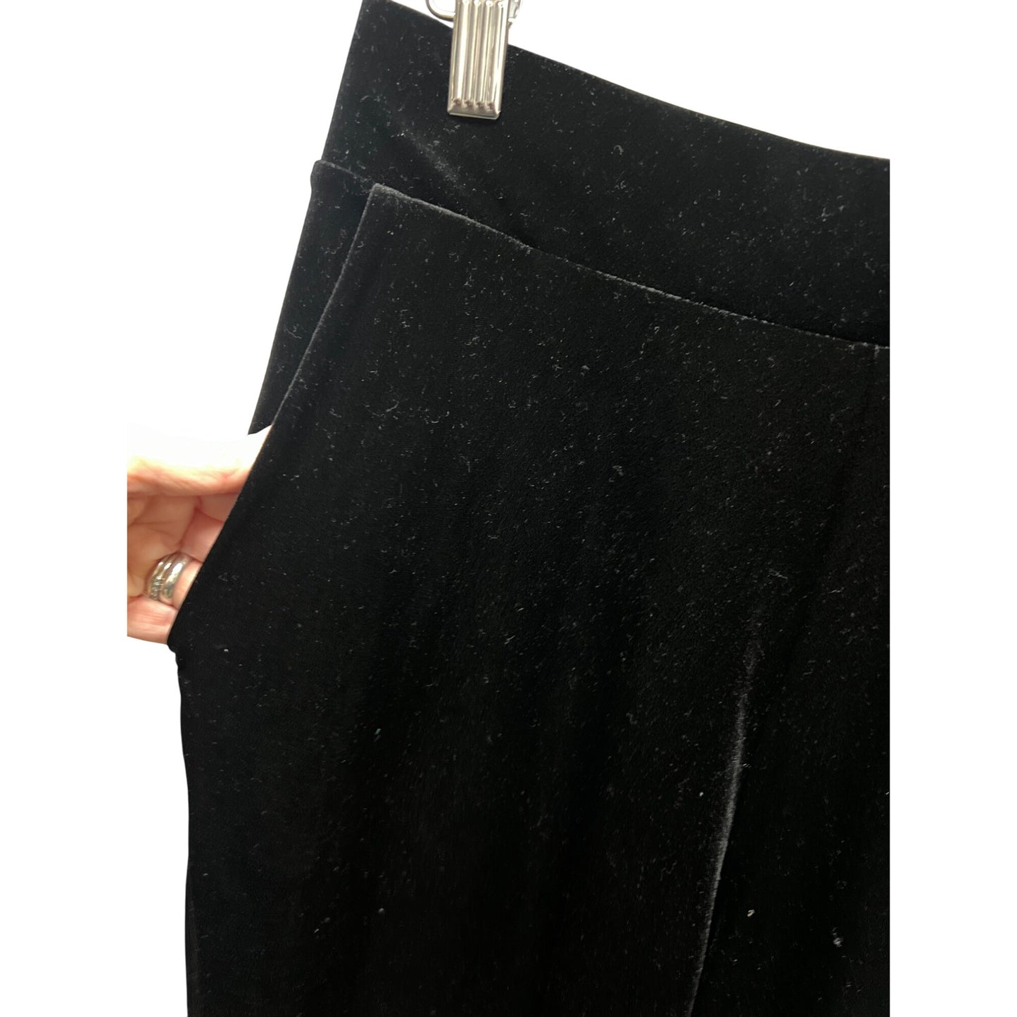 Rachel Zoe NWT Black Velvet Straight Leg Trouser pants