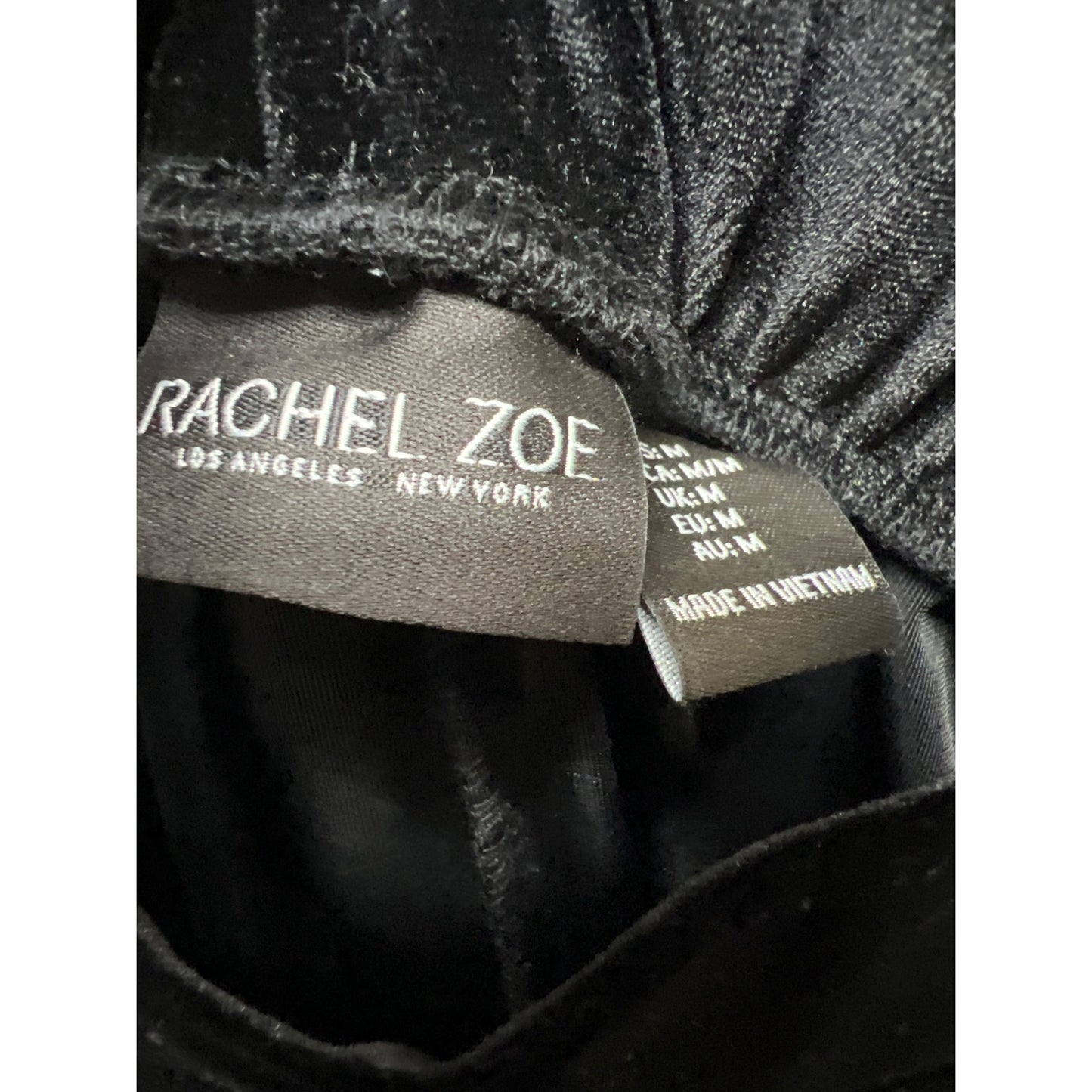 Rachel Zoe NWT Black Velvet Straight Leg Trouser pants