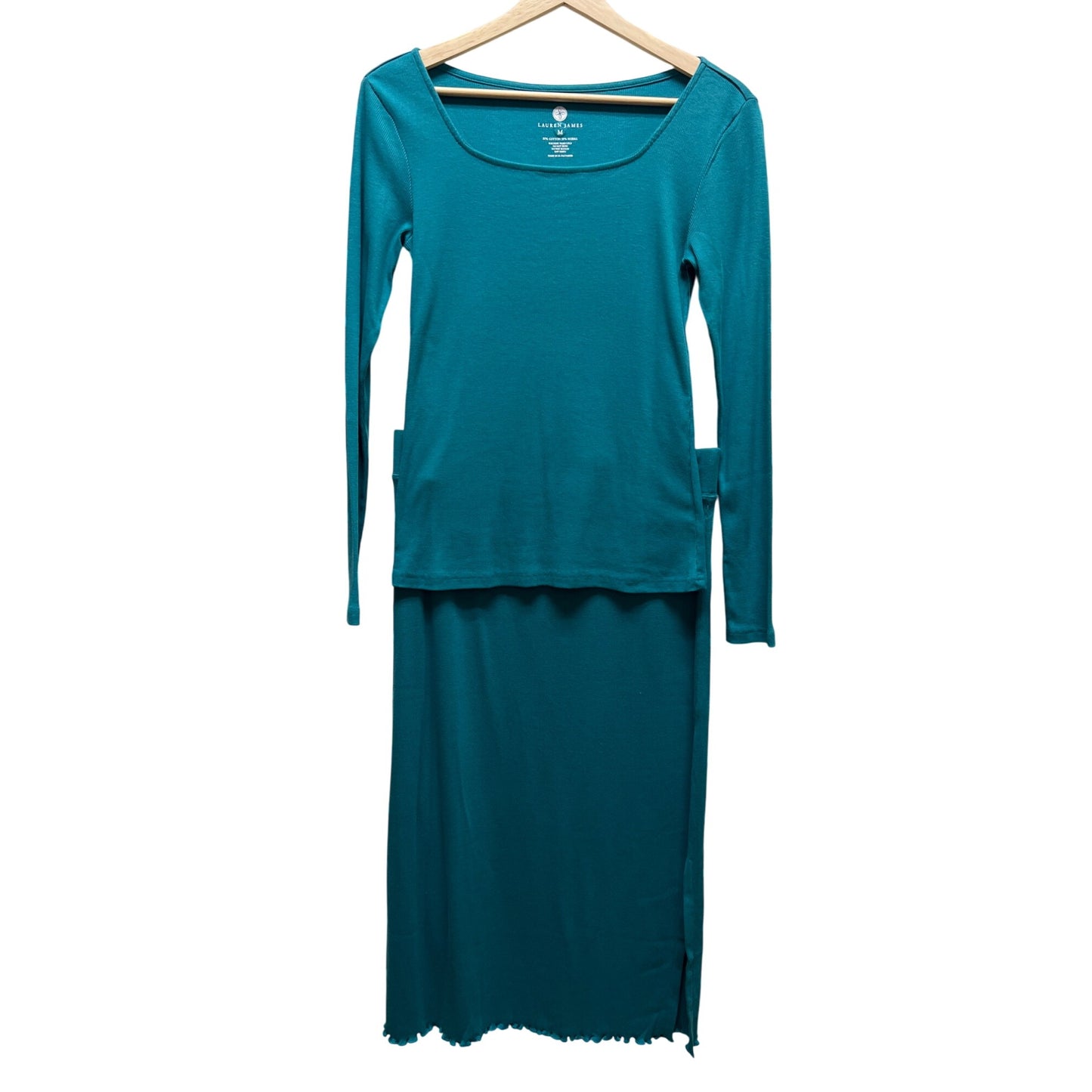 Lauren James NWT Fitted Square Neck Dragonfly Teal Green Matched Set