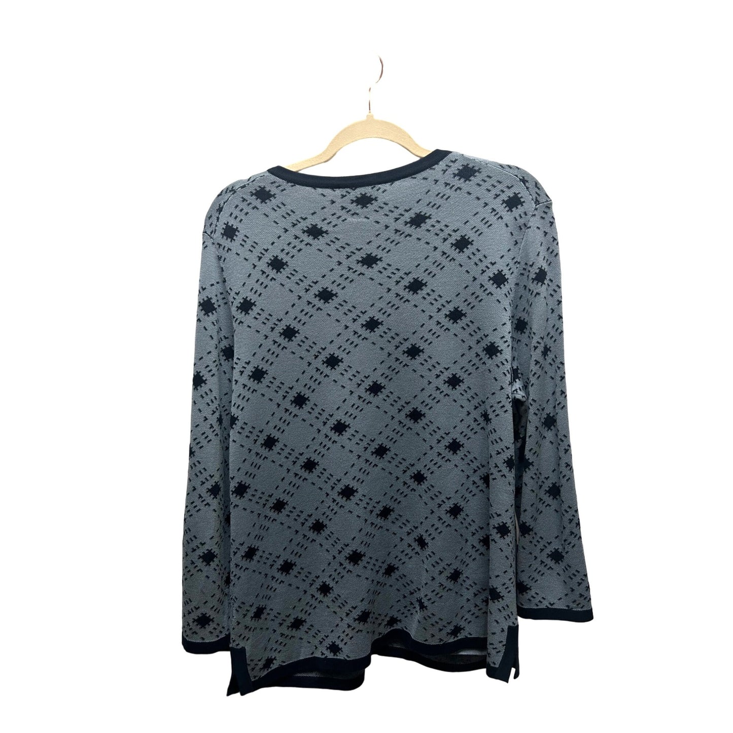 Pendleton Blue on Blue Silk Cardigan Button Down Cardigan Sweater
