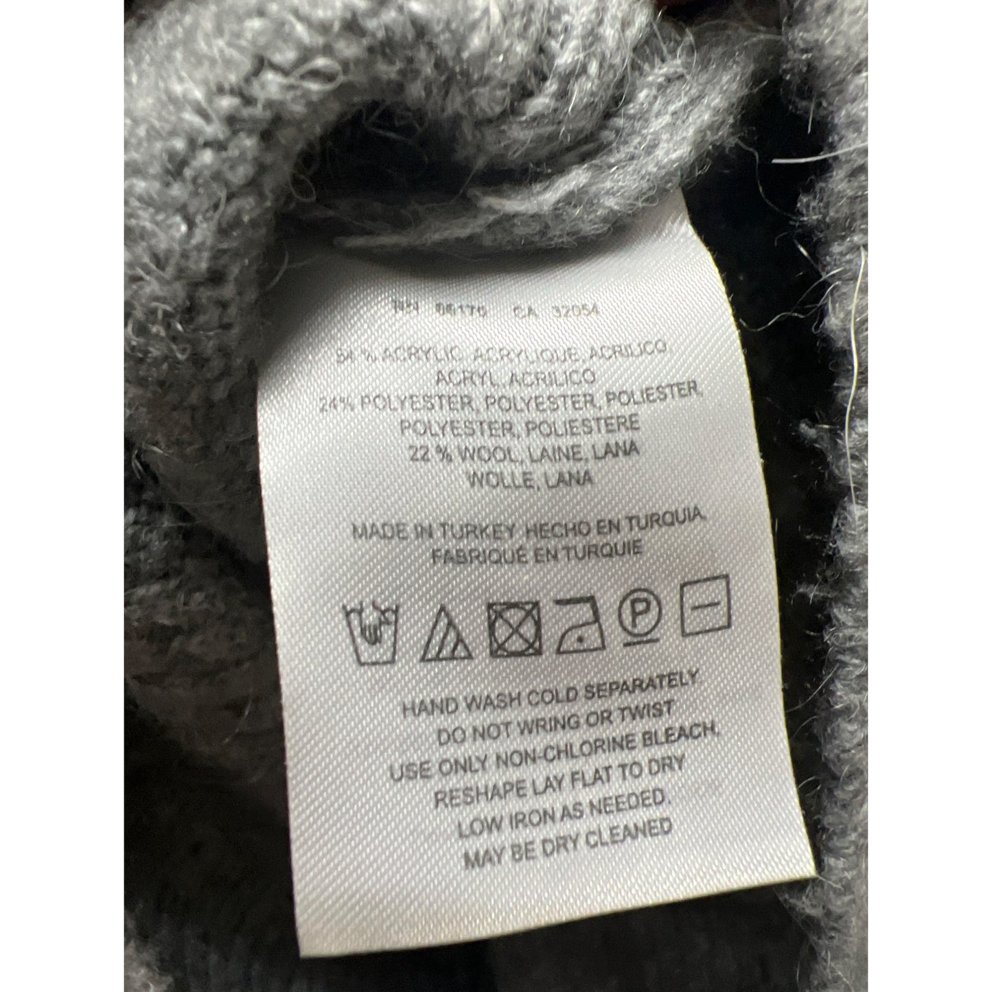 Anthropologie Moth Gray & Green Wool Blend Mock Neck Scotty Dog Sweater