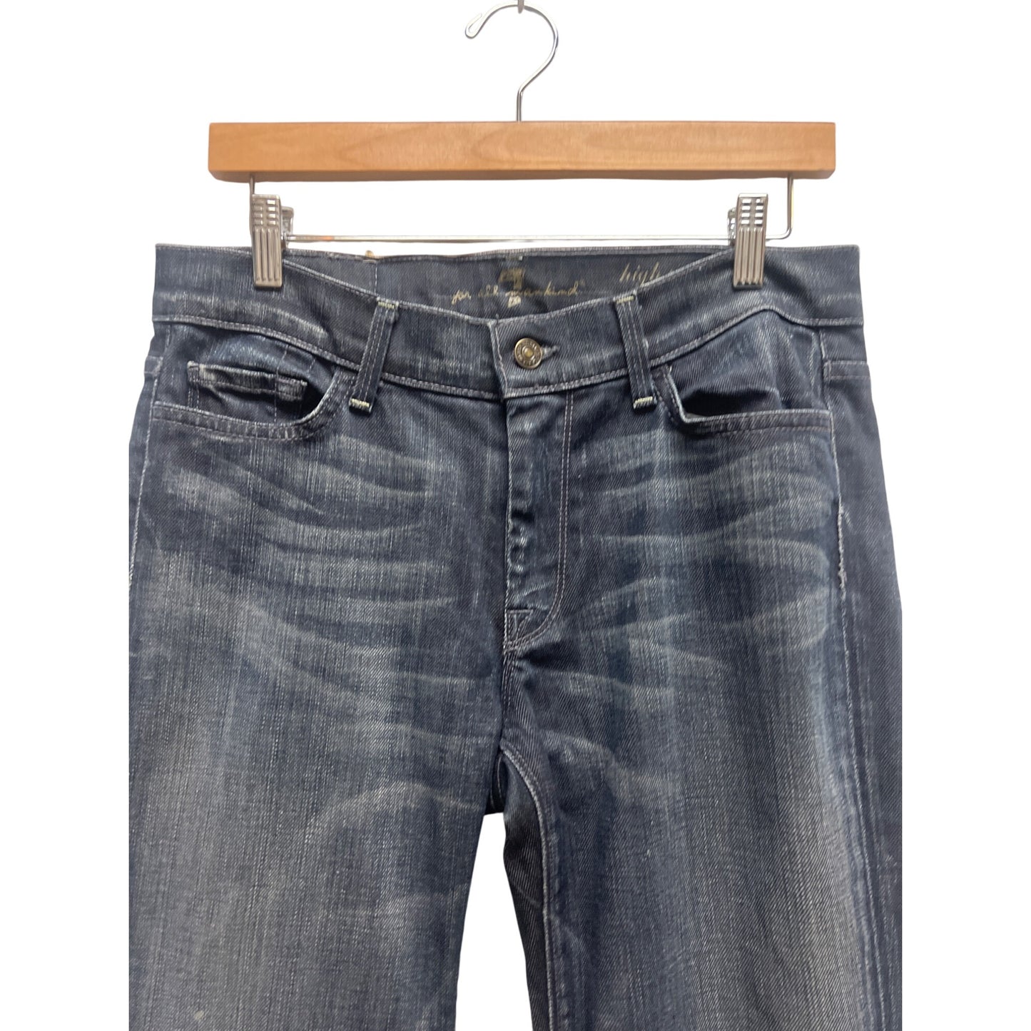Seven 7 For All Mankind Dark Wash High Waist Bootcut Jeans