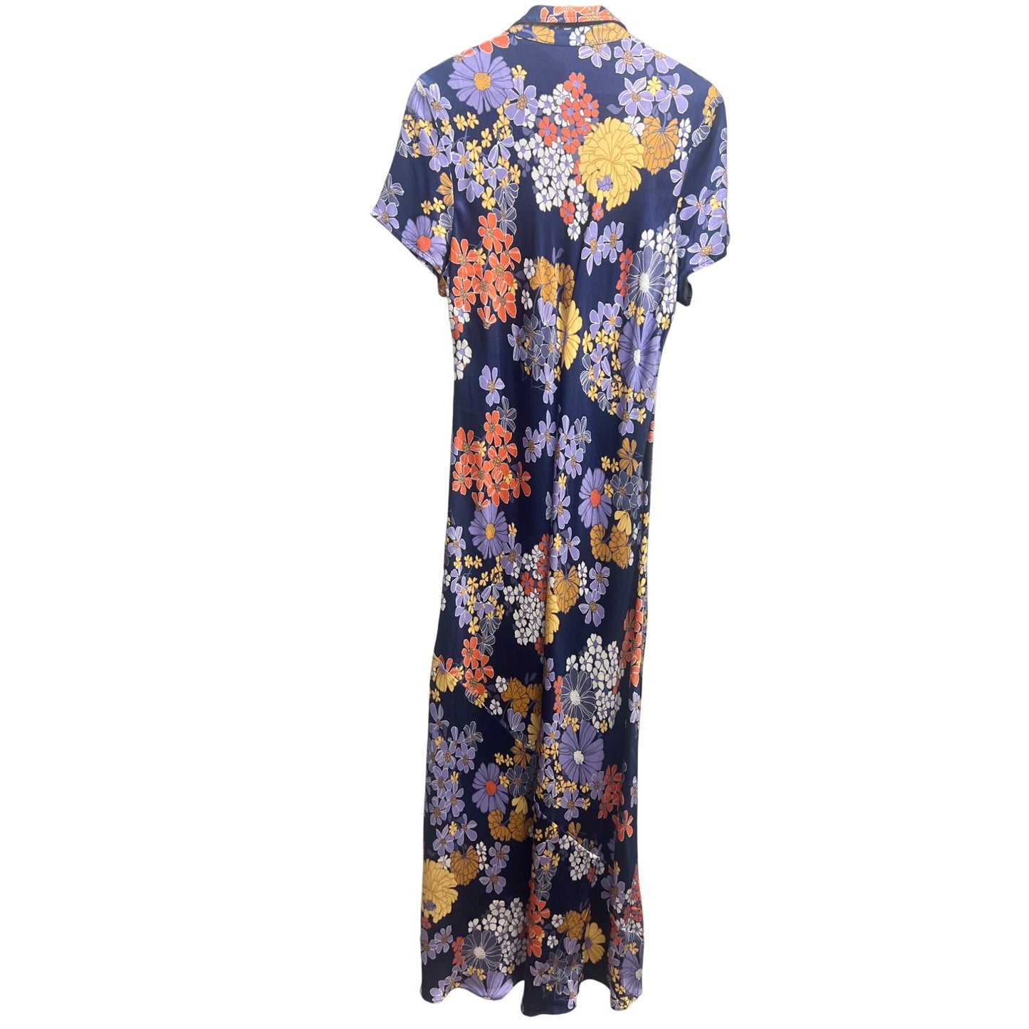 J. Crew NWT Short Sleeve Dusk Floral Prink Luster Crepe Slip Dress