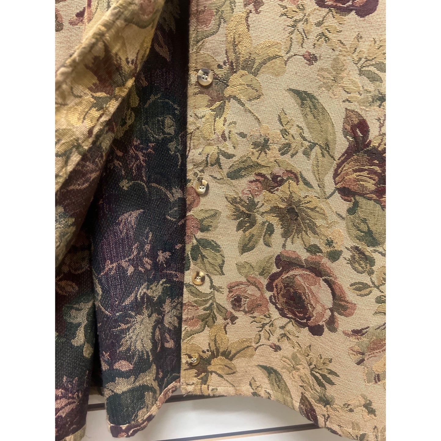 Lemon Grass Vintage 90's Tan Floral Tapestry Jacket
