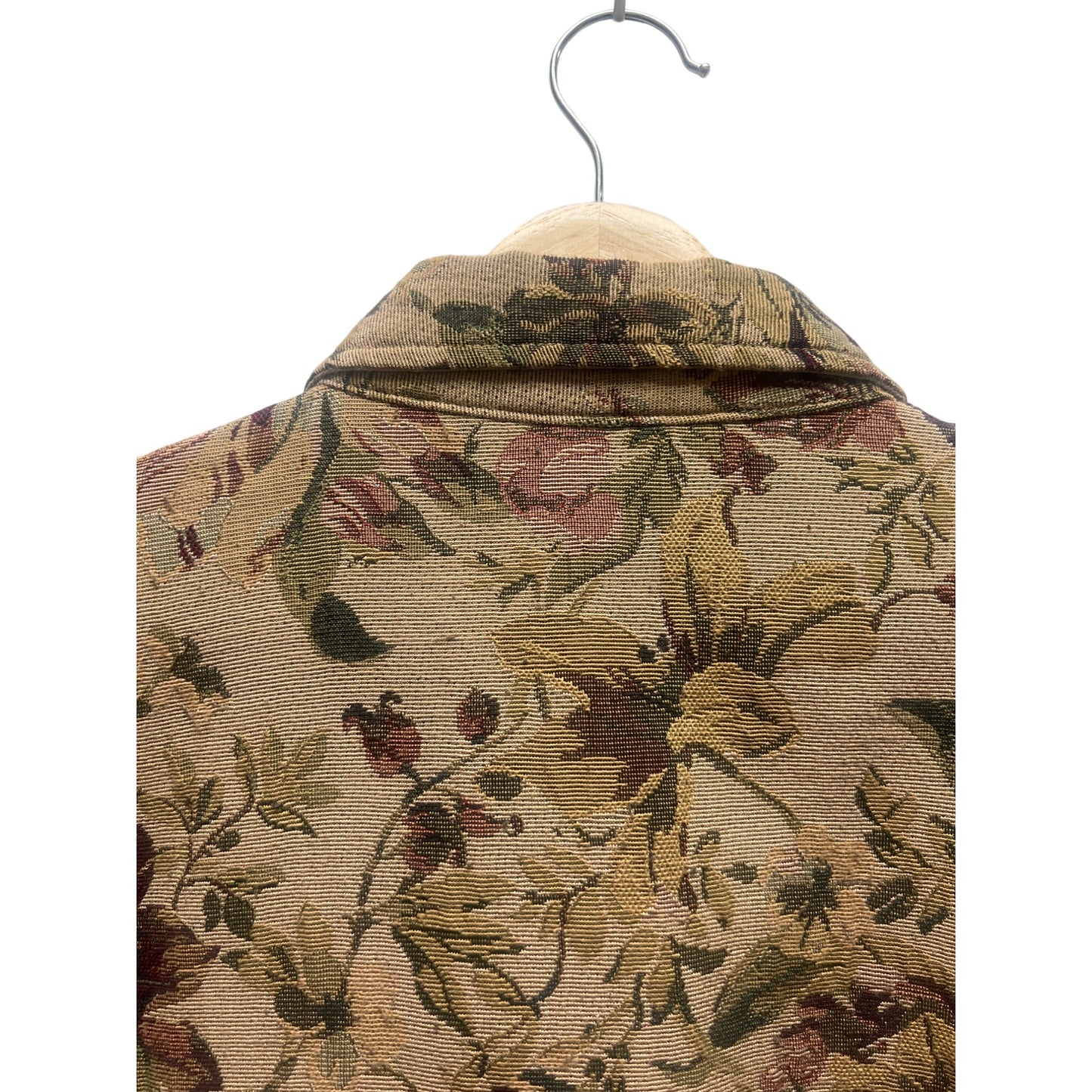 Lemon Grass Vintage 90's Tan Floral Tapestry Jacket