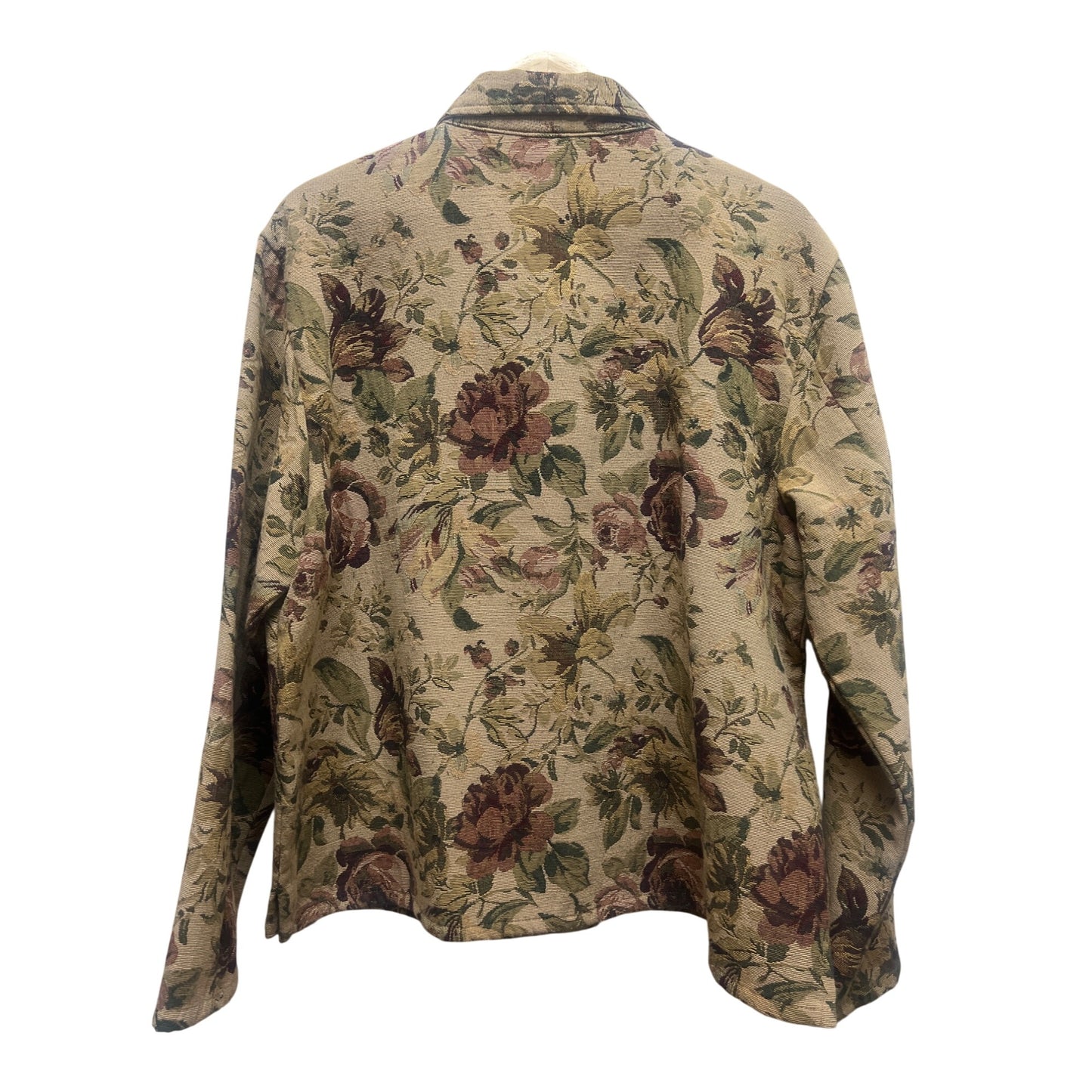 Lemon Grass Vintage 90's Tan Floral Tapestry Jacket