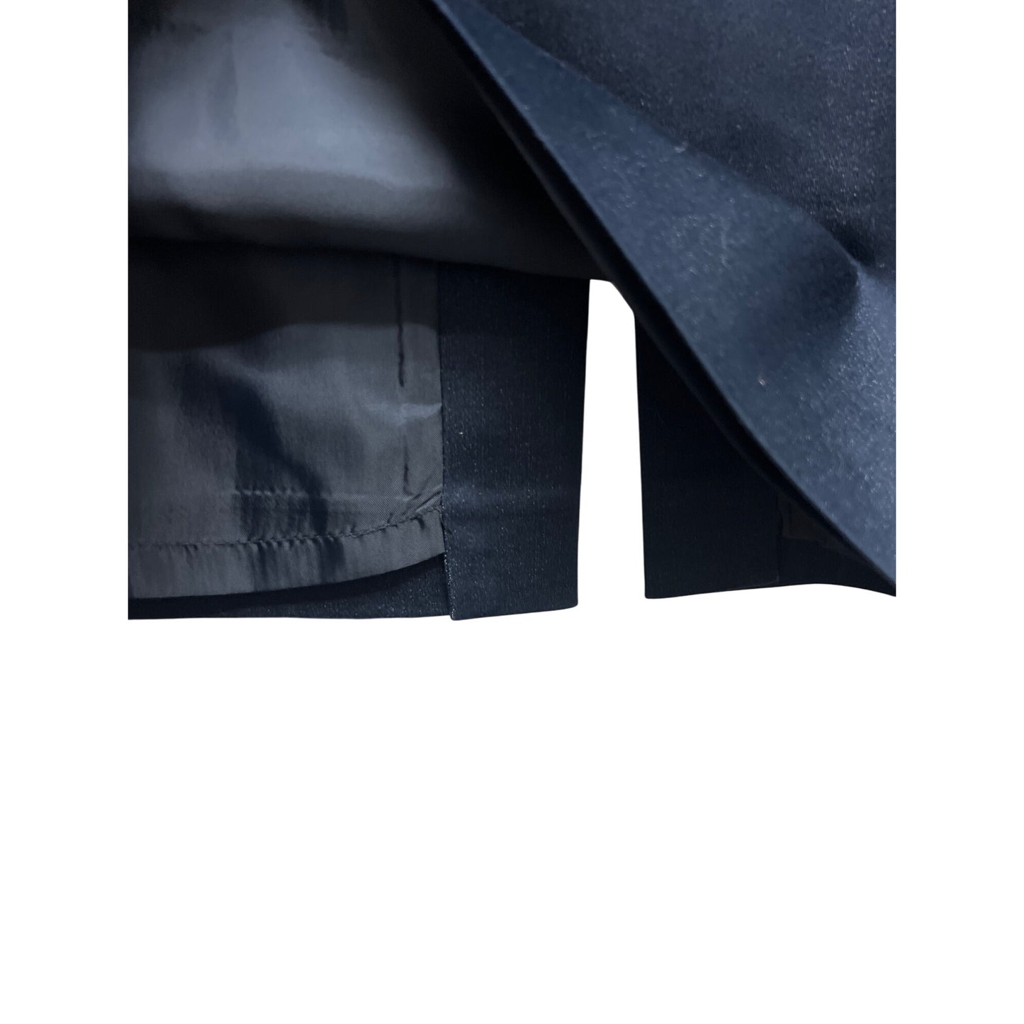 Tahari Arthur S Levine Navy Chambray Plaid Trim Skirt Suit