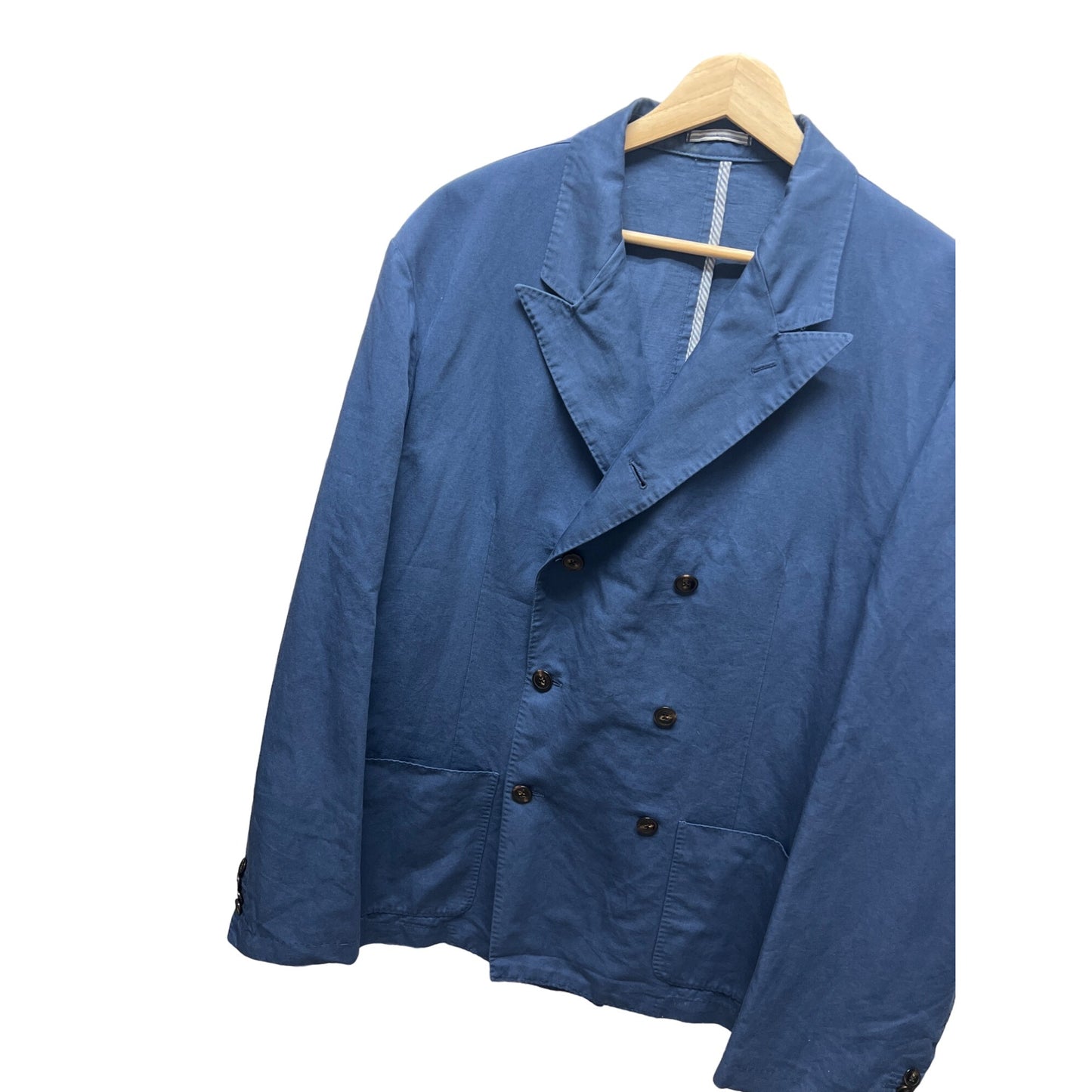 Michael Kors Italy Blue Linen Blend Blazer Peacoat