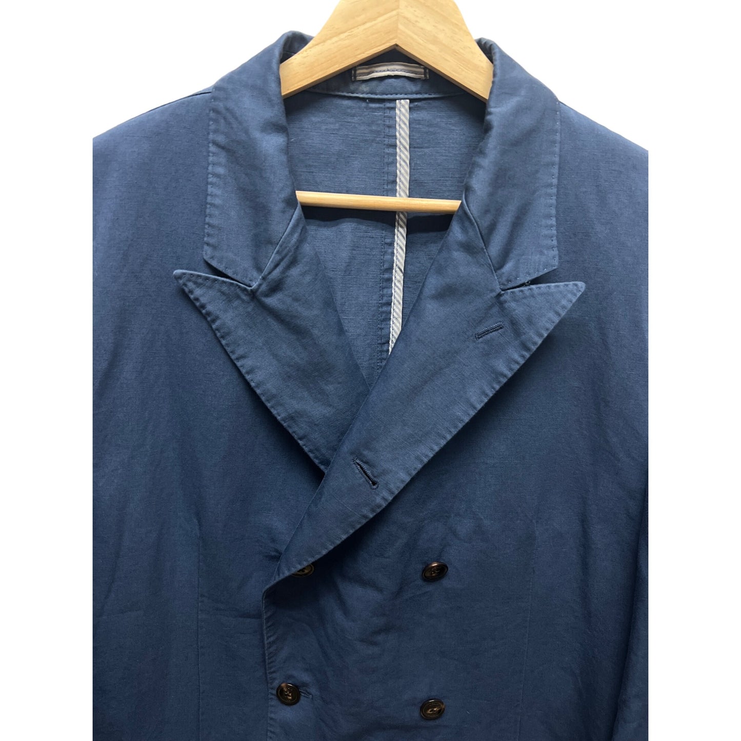 Michael Kors Italy Blue Linen Blend Blazer Peacoat