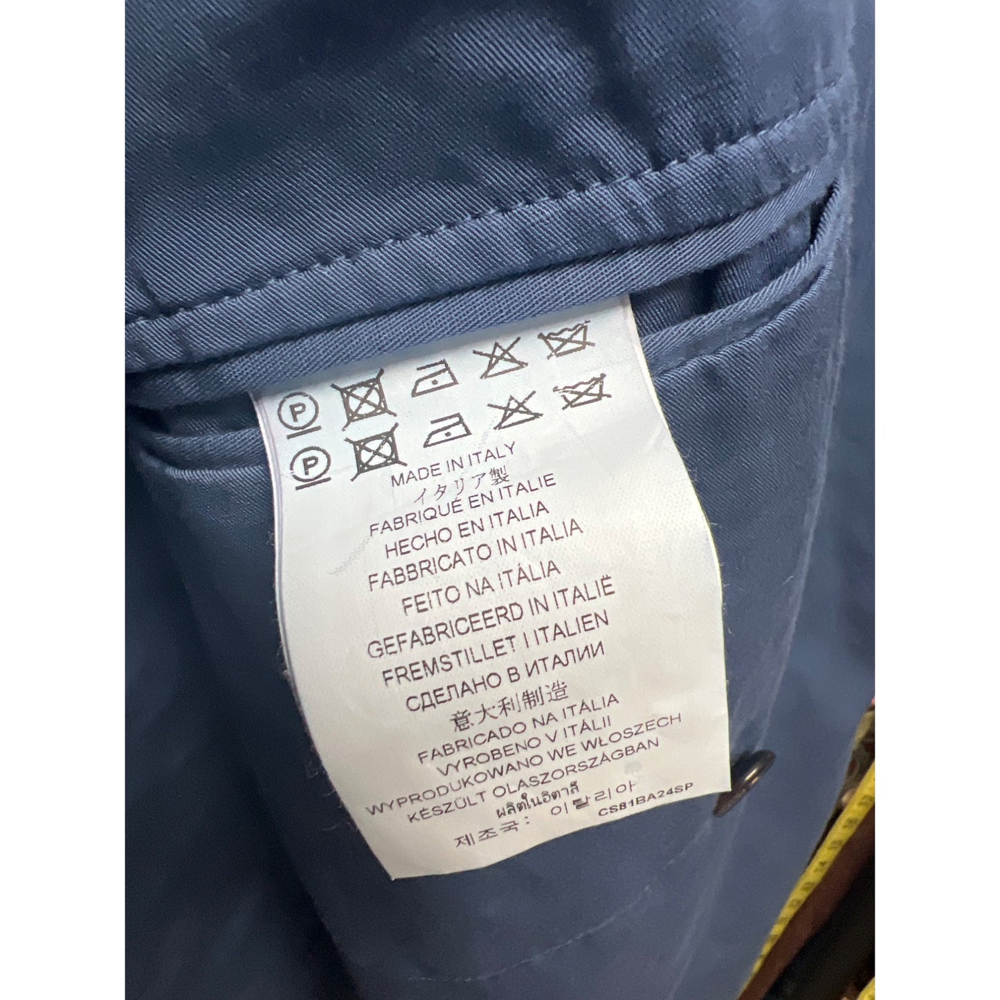 Michael Kors Italy Blue Linen Blend Blazer Peacoat