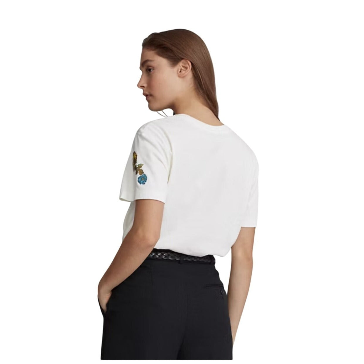 Polo Ralph Lauren Off White Floral Spell Out Graphic Tee