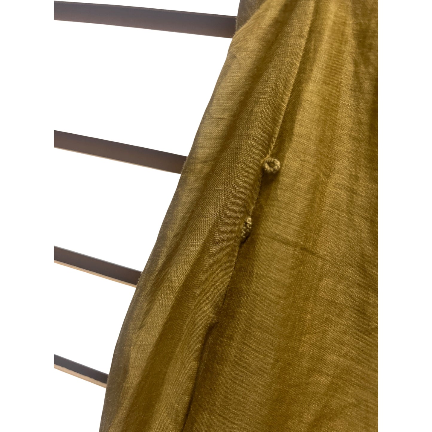 Banana Republic Olive Ramie Gathered Maxi Dress