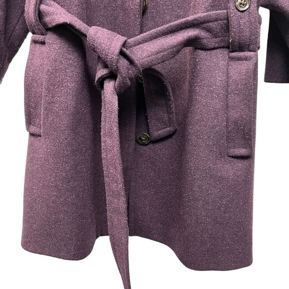 Gap Petites Purple Wool Winter Overcoat