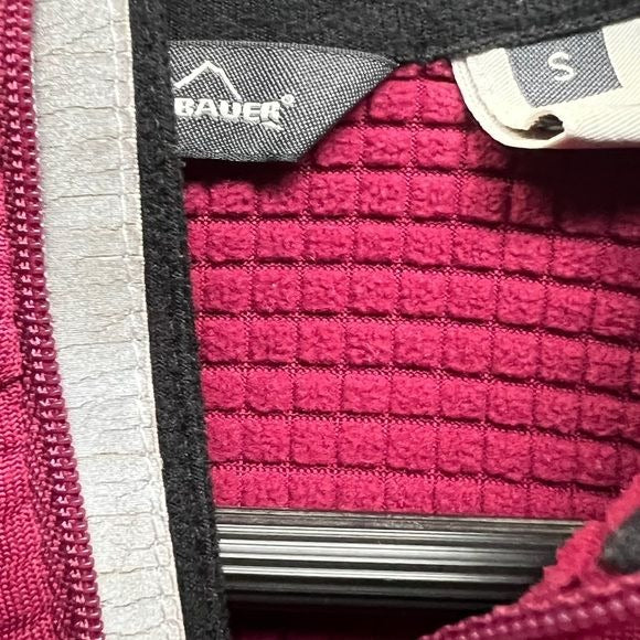 Eddie Bauer Magenta and Black Quarter Zip Pullover