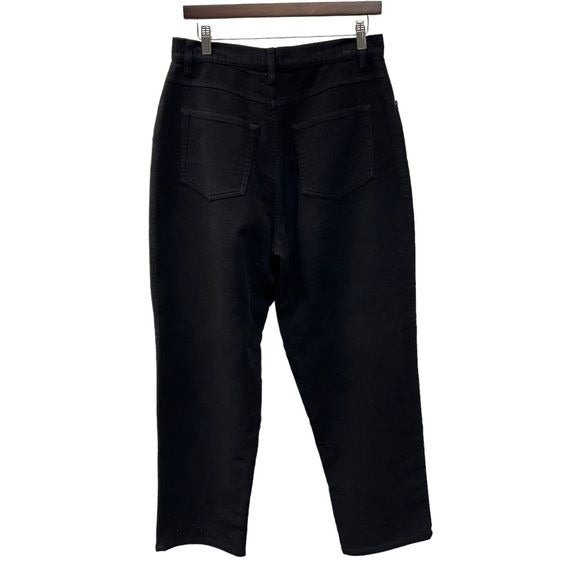 L.L. Bean Vintage Tapered Black High Waist Velour Mom Jeans