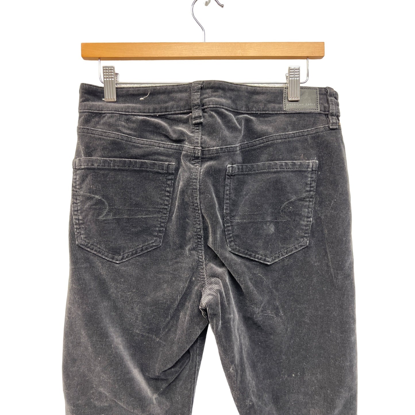 American Eagle Super Stretch Dark Gray Corduroys