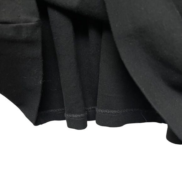 NY Collection Black Knit Pencil Skirt with Ruffle Detail