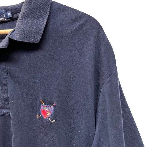 Polo Ralph Lauren Navy Polo Shirt with Golf Crest