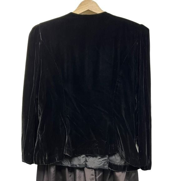 Donna Morgan for NSP Vintage Velvet and Taffeta Special Occasion Dress
