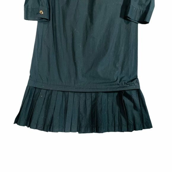 Thakoon for Target Black Pleated Drop Waist Shirt Dress