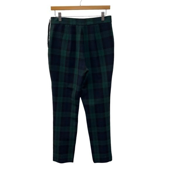 Philosophy Blue and Green Tartan Plaid Skinny Pants with Zipper Pocket