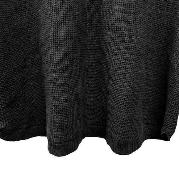 NY Collection Black Knit Pencil Skirt with Ruffle Detail