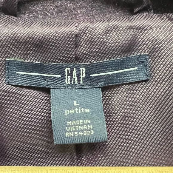 Gap Petites Purple Wool Winter Overcoat