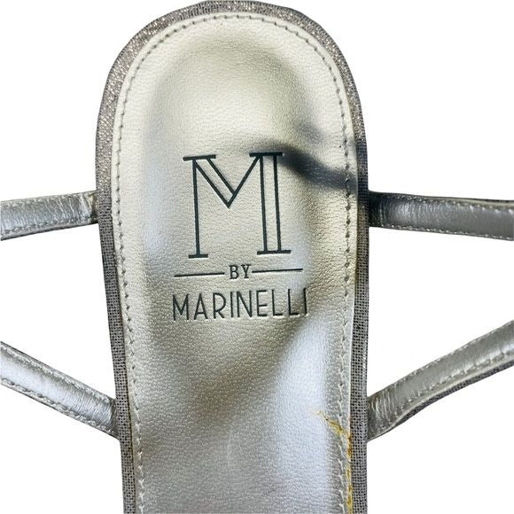 M by Marinelli Silver Crystal Kitten Heels