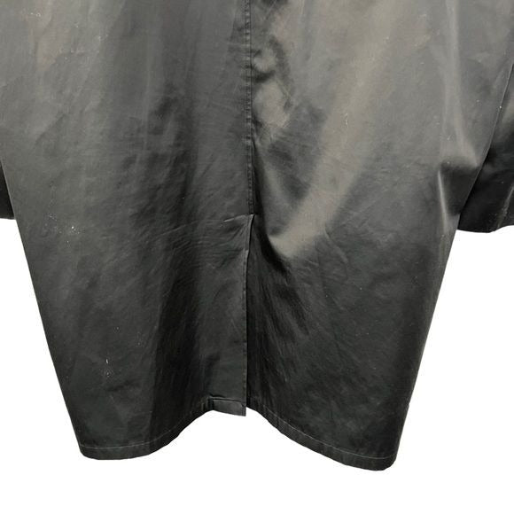 RALPH Ralph Lauren Black Trench Coat with Tartan Wool Liner