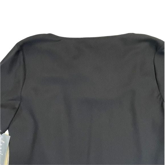 Amanda Smith NWT Black Short Sleeve Career Blouse
