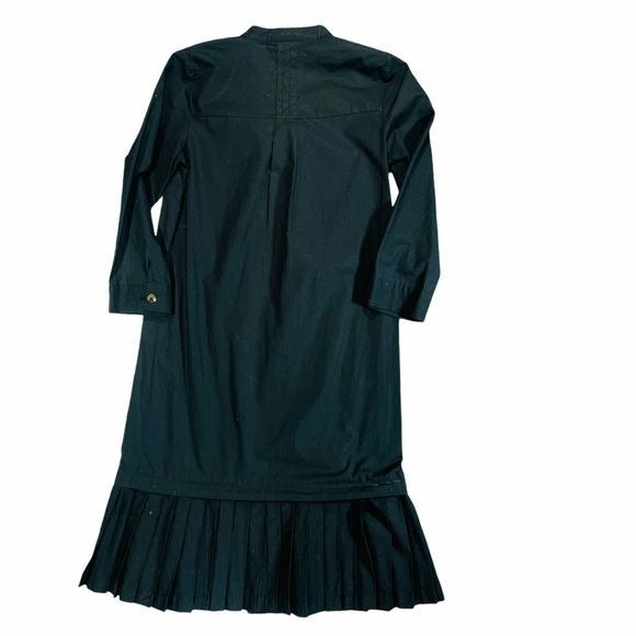 Thakoon for Target Black Pleated Drop Waist Shirt Dress