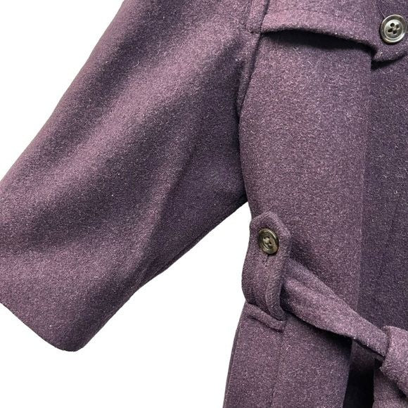 Gap Petites Purple Wool Winter Overcoat