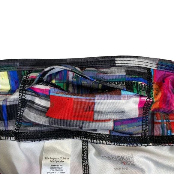 Danskin Multi Colored Mid Calf High Rise Active Wear Leggings