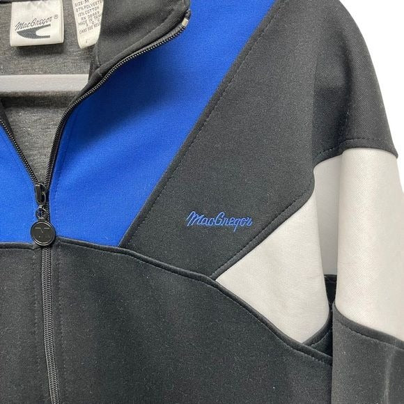 MacGregor Vintage Full Zip Black and Blue Track Jacket
