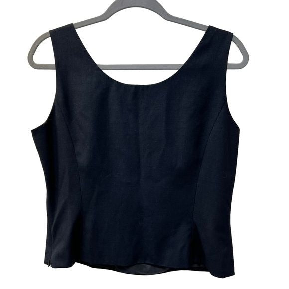 Calvin Klein Navy Sleeveless Career Top
