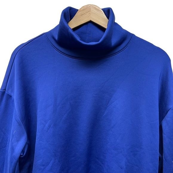 Nike Mock Turtleneck Royal Blue Pullover With Side Zip