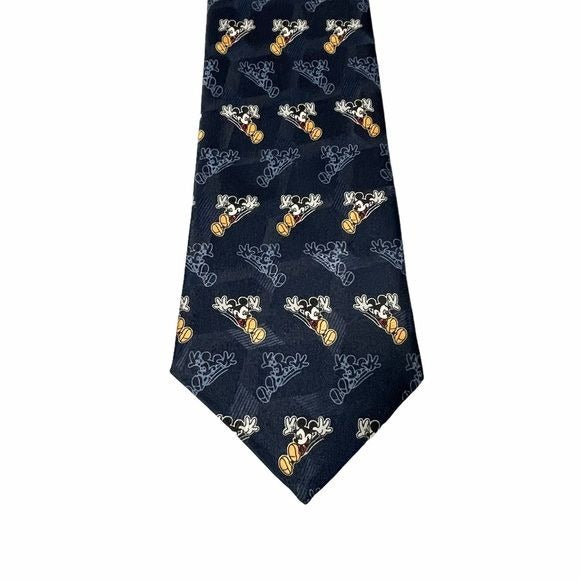 Mickey Mouse Graphic Navy Tie