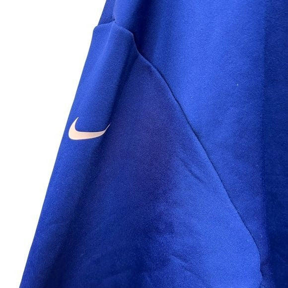 Nike Mock Turtleneck Royal Blue Pullover With Side Zip
