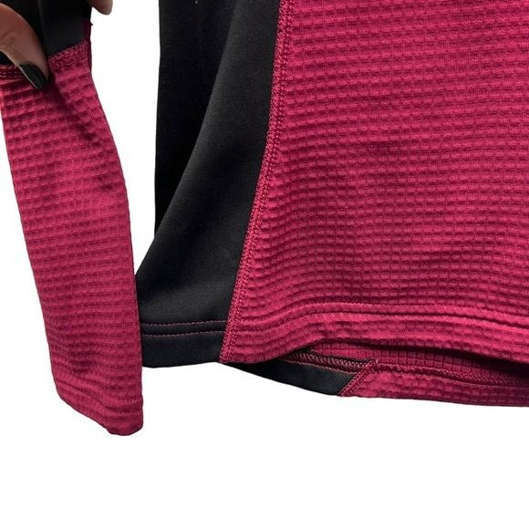 Eddie Bauer Magenta and Black Quarter Zip Pullover