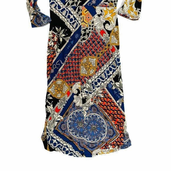 Cameo Multi Color Bodycon Wrap Dress