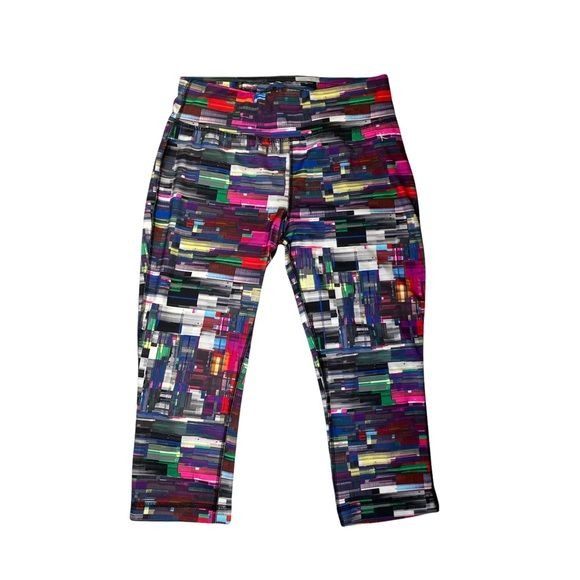 Danskin Multi Colored Mid Calf High Rise Active Wear Leggings