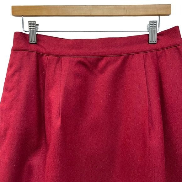 Amanda Smith Vintage Red Wool Pencil Skirt