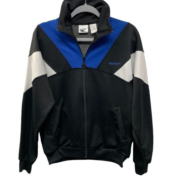 MacGregor Vintage Full Zip Black and Blue Track Jacket