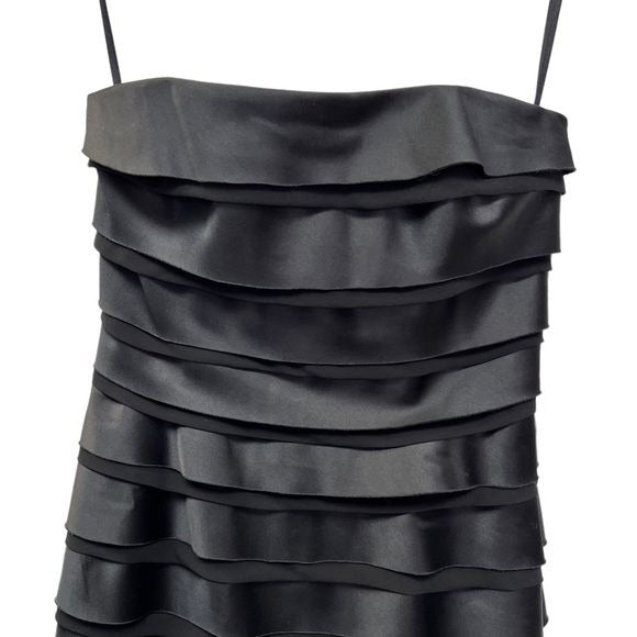 White House Black Market NWT Black Strapless Ribbon Cocktail Dress