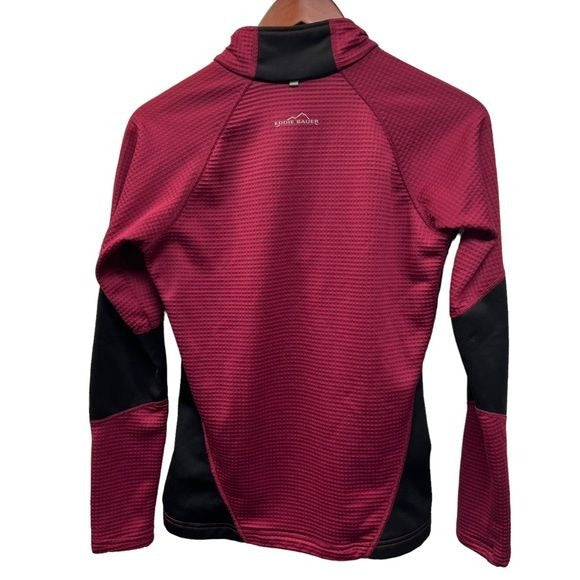 Eddie Bauer Magenta and Black Quarter Zip Pullover