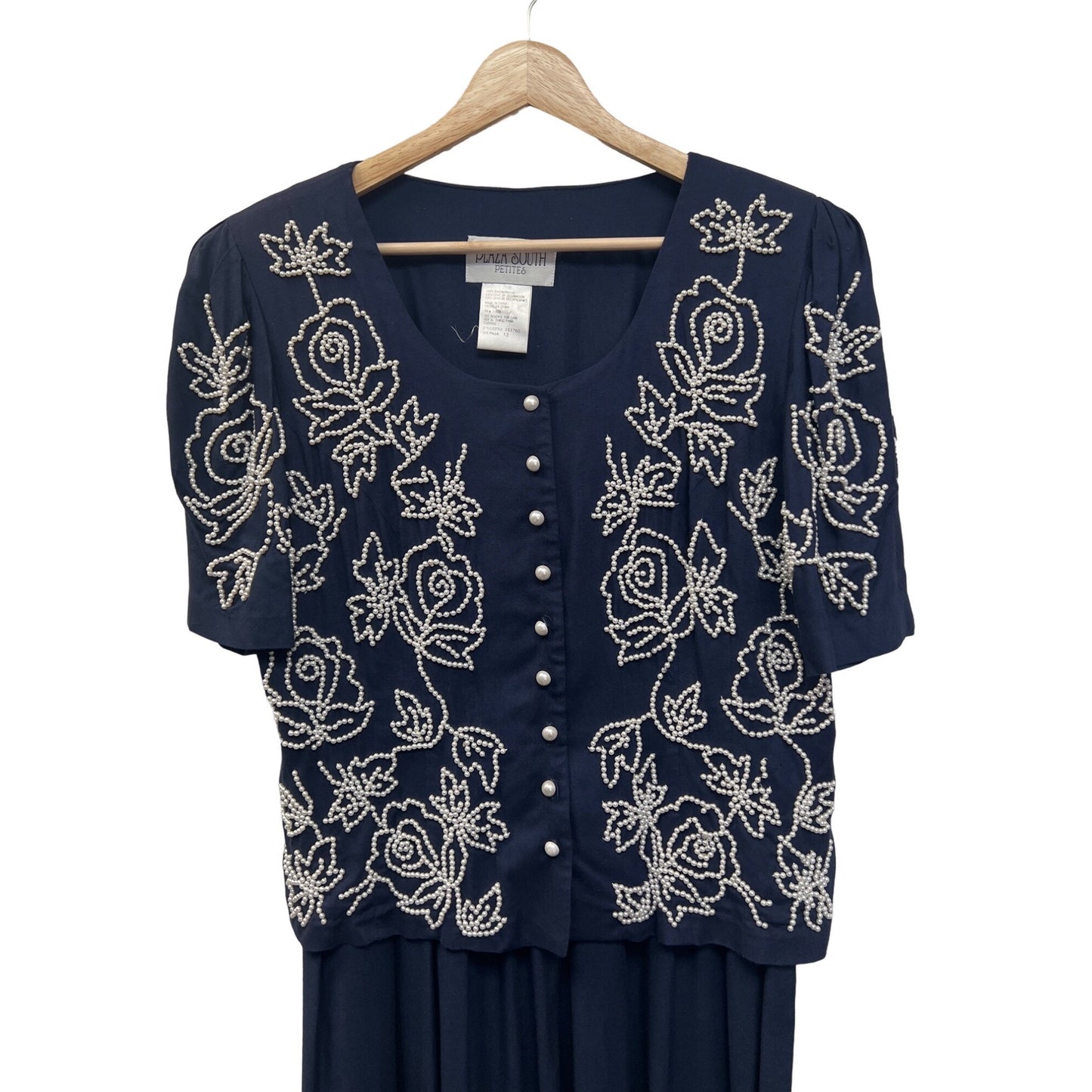 Plaza South Petites Vintage and Pearl Dress