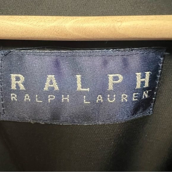 RALPH Ralph Lauren Black Trench Coat with Tartan Wool Liner