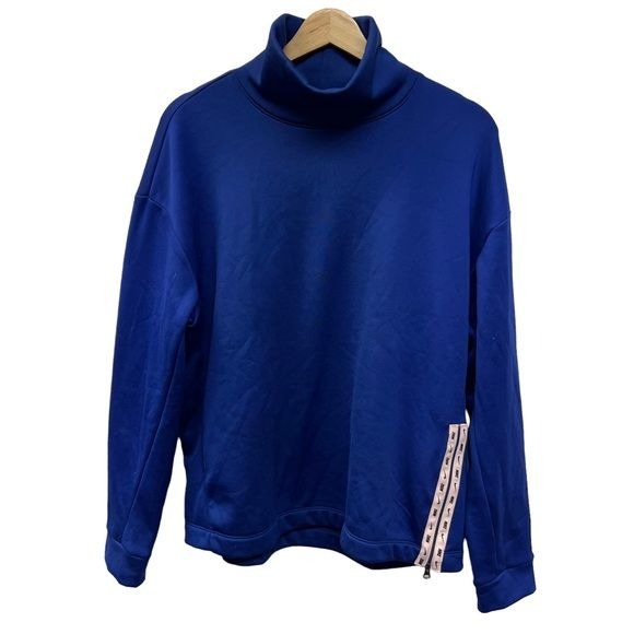 Nike Mock Turtleneck Royal Blue Pullover With Side Zip